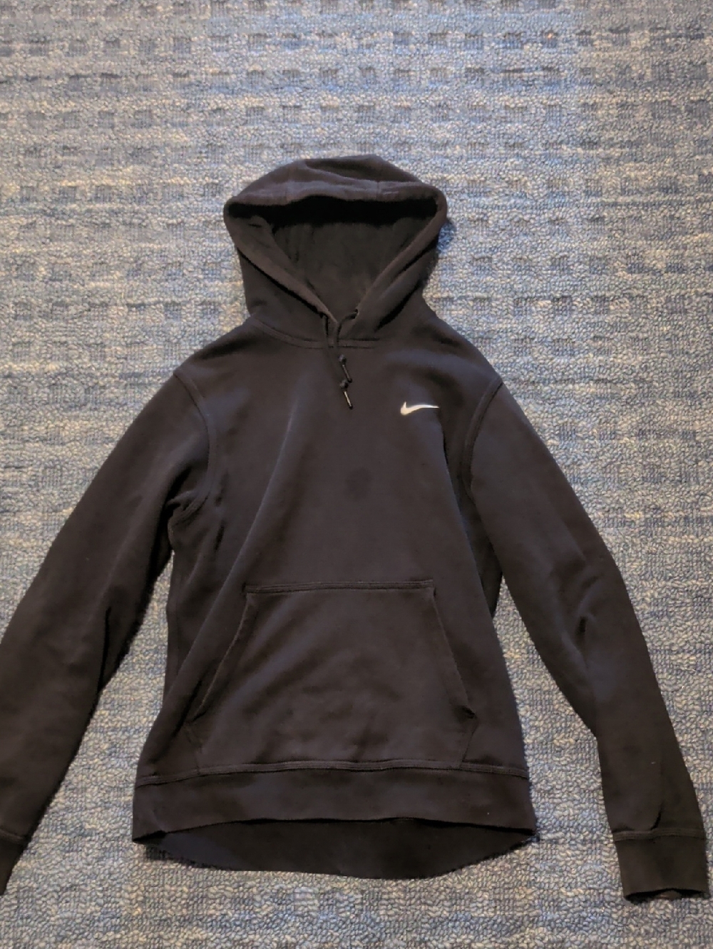 Nike Black Pullover Hoodie with White Swoosh